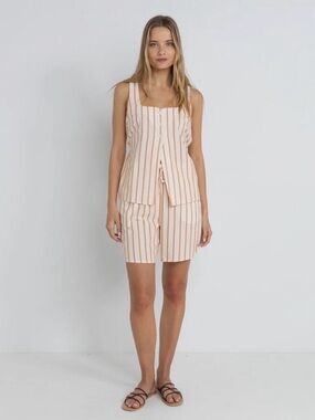 Rhythm Stripe Button Tank & Short Set